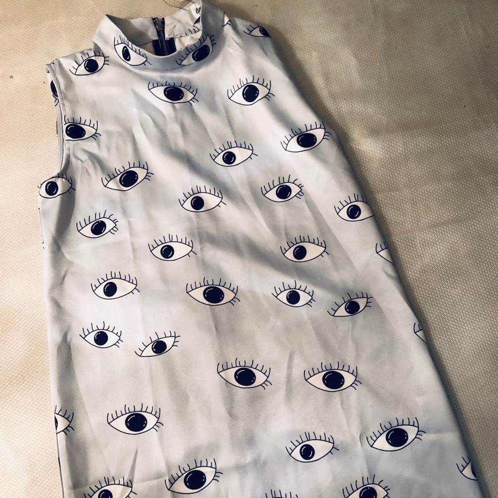 Retro Seeing Eye Knee Length Dress